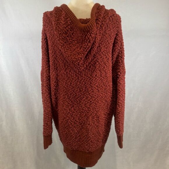 POL rust color popcorn knit oversized sweater size medium - Picture 8 of 10